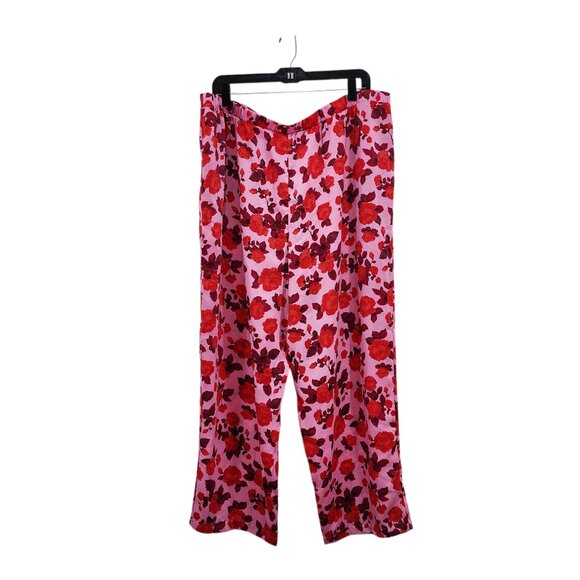 Loft Sleep Women's Floral Satin Notch Collar Pajama Set - XXXL - Picture 3 of 11